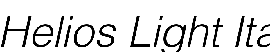 Helios Light Italic Yazı tipi ücretsiz indir